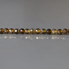 2.5mm Smoky Tourmaline Beads ‚Äì Tiny Faceted Round Natural Gemstone 15" Strand