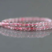 2.5mm Strawberry Quartz Cube Beads ‚Äì Tiny Faceted Cube Natural Gemstone 15