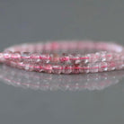 2.5mm Strawberry Quartz Cube Beads ‚Äì Tiny Faceted Cube Natural Gemstone 15" Strand