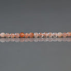 2.5mm Sunstone Beads ‚Äì Tiny Faceted Prism Natural Gemstone 15" Strand
