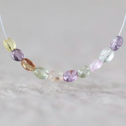 2.5mm Tiny Multi Sapphire Oval Beads Smooth Nuggets Colorful Sapphire Genuine Gemstone DIY Jewelry Making Earrings