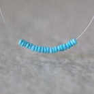 2.5mm Tiny Natural Sleeping Beauty Turquoise Rondelle Beads Smooth 1” Gemstone Beads DIY Jewelry Making December Birthstone
