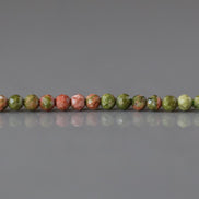 2.5mm Unakite Faceted Beads 15