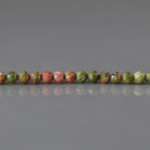 2.5mm Unakite Beads ‚Äì Tiny Faceted Round Natural Gemstone 15" Strand