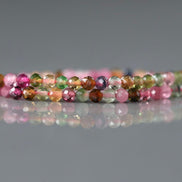 2.5mm AAA Watermelon Tourmaline Micro Faceted Beads 15