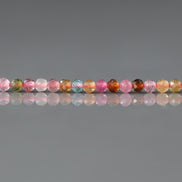 2.5mm AAA Watermelon Tourmaline Micro Faceted Beads 15