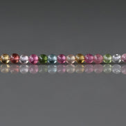 2.5mm Top Quality Watermelon Tourmaline Smooth Beads 7” Transparent Rainbow Gemstone Beads for Jewelry Making DIY October Birthstone