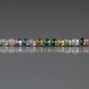 2.5mm Top Quality Watermelon Tourmaline Smooth Beads 7” Transparent Rainbow Gemstone Beads for Jewelry Making DIY October Birthstone