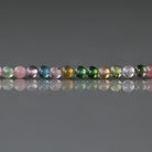 2.5mm Watermelon Tourmaline Beads - Tiny Smooth Round Natural Gemstone 7" Strand