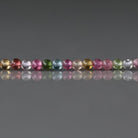 2.5mm Watermelon Tourmaline Beads - Tiny Smooth Round Natural Gemstone 7" Strand