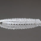2.5mm White Jade Beads - Tiny Faceted Round Natural Gemstone 15" Strand