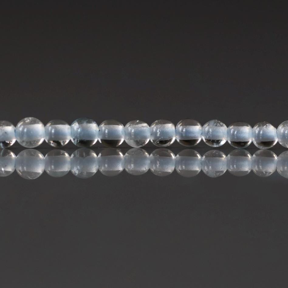 2.5mm AAA White Topaz Smooth Beads 15" Natural Topaz Clear Sparkly Gemstone Beads Beading Crafter Gift April Birthstone DIY Jewelry