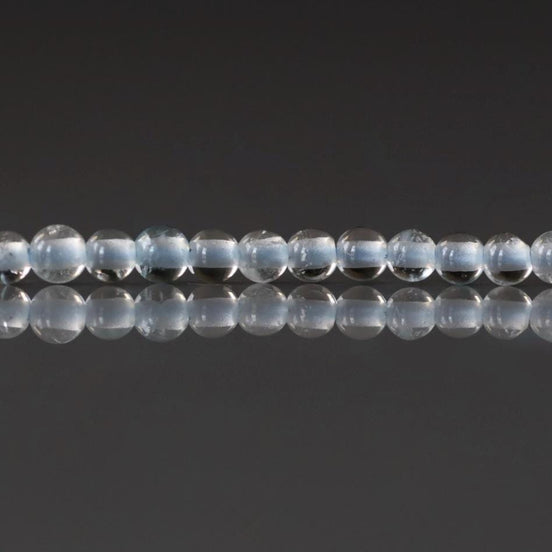 2.5mm AAA White Topaz Smooth Beads 15" Natural Topaz Clear Sparkly Gemstone Beads Beading Crafter Gift April Birthstone DIY Jewelry