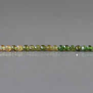 2.5mm Ombre Green Yellow Tourmaline Micro Faceted Beads 15