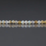 2.5mm Yellow Opal Beads - Tiny Faceted Round Natural Gemstone 15