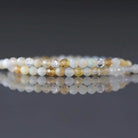 2.5mm Yellow Opal Beads - Tiny Faceted Round Natural Gemstone 15" Strand