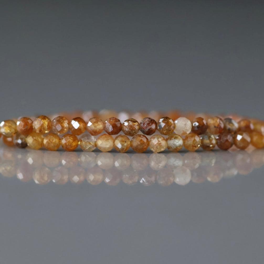 2.5mm Yellow Sapphire Beads - Tiny Faceted Round Natural Gemstone 15" Strand