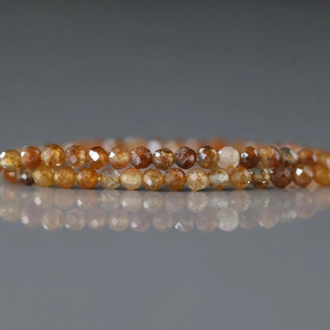 2.5mm Yellow Sapphire Beads - Tiny Faceted Round Natural Gemstone 15" Strand