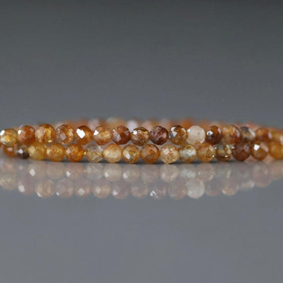 2.5mm Yellow Sapphire Beads - Tiny Faceted Round Natural Gemstone 15" Strand