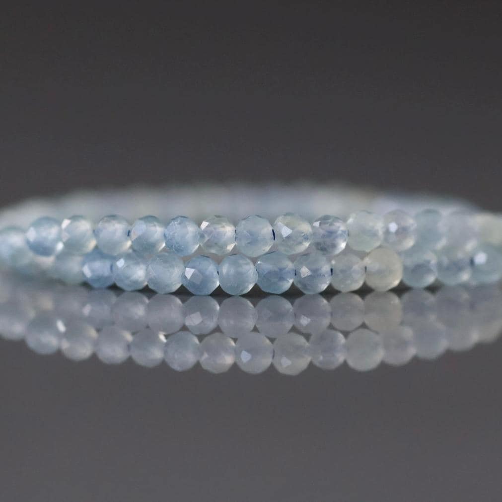 2.6mm Lemurian Beads – Faceted Round Micro Gemstone 15" Strand