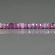 2.7mm 3mm AAA Pink Ruby Beads Faceted Rondelle 2” Natural Pink Ruby Gemstone Beads Beading Crafter Gift July Birthstone DIY Jewelry Making