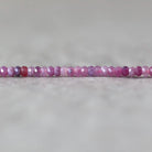 2.7mm AAA Pink Ruby Beads Faceted Rondelle Natural Pink Gemstone for DIY Jewelry Making Supplies July Birthstone