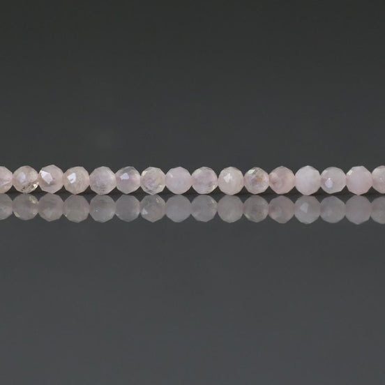 2.8mm 3mm Pink Morganite Beads Micro Faceted Beads 15" Natural Pale Pink Gemstone Beads Beading Crafter Gift July Birthstone DIY Jewelry