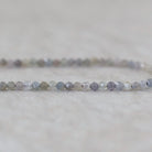 2.8mm Montana Sapphire Beads Faceted 15" Raw Gray Sapphire Genuine Gemstone Beads Jewelry Making Beading Craft Gift September Birthstone