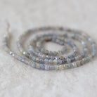 2.8mm Montana Sapphire Beads Faceted 15" Raw Gray Sapphire Genuine Gemstone Beads Jewelry Making Beading Craft Gift September Birthstone