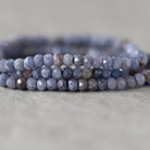 2.8mm Natural Lavender Blue Sapphire Beads Faceted Rondelle Gemstone for DIY Jewelry Making