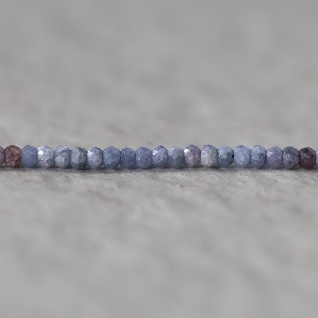 2.8mm Natural Lavender Blue Sapphire Beads Faceted Rondelle Gemstone for DIY Jewelry Making