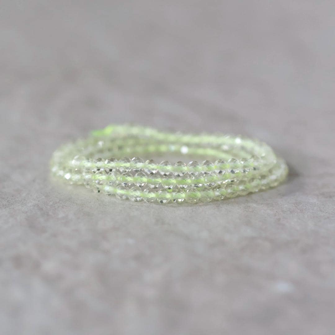 2.9mm 3mm Natural Lemon Quartz Beads Faceted Round 15” Pale Yellow Gemstone for DIY Jewelry Making
