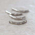 20mm Tiny Thai Karen Hill Tribe Silver Tube Curved Flower Stamped Bar Bead Fine Silver for DIY Jewelry Making