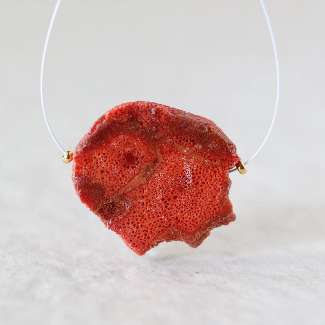 25mm Large Sponge Coral Slice Bead Natural Raw Coral Gemstone for DIY Jewelry Making Pendant