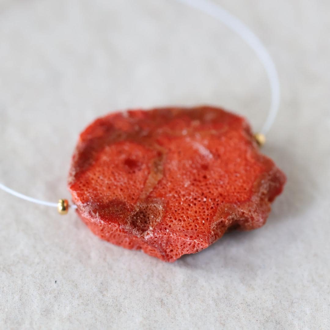 25mm Large Sponge Coral Slice Bead Natural Raw Coral Gemstone for DIY Jewelry Making Pendant