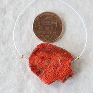 25mm Large Sponge Coral Slice Bead Natural Raw Coral Gemstone for DIY Jewelry Making Pendant