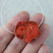 25mm Large Sponge Coral Slice Bead Natural Raw Coral Gemstone for DIY Jewelry Making Pendant