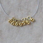 2mm 24k Gold Vermeil Ball Drop Beads 5 Pcs Pendant Charms Spacers Ball with Hoop for DIY Jewelry Making