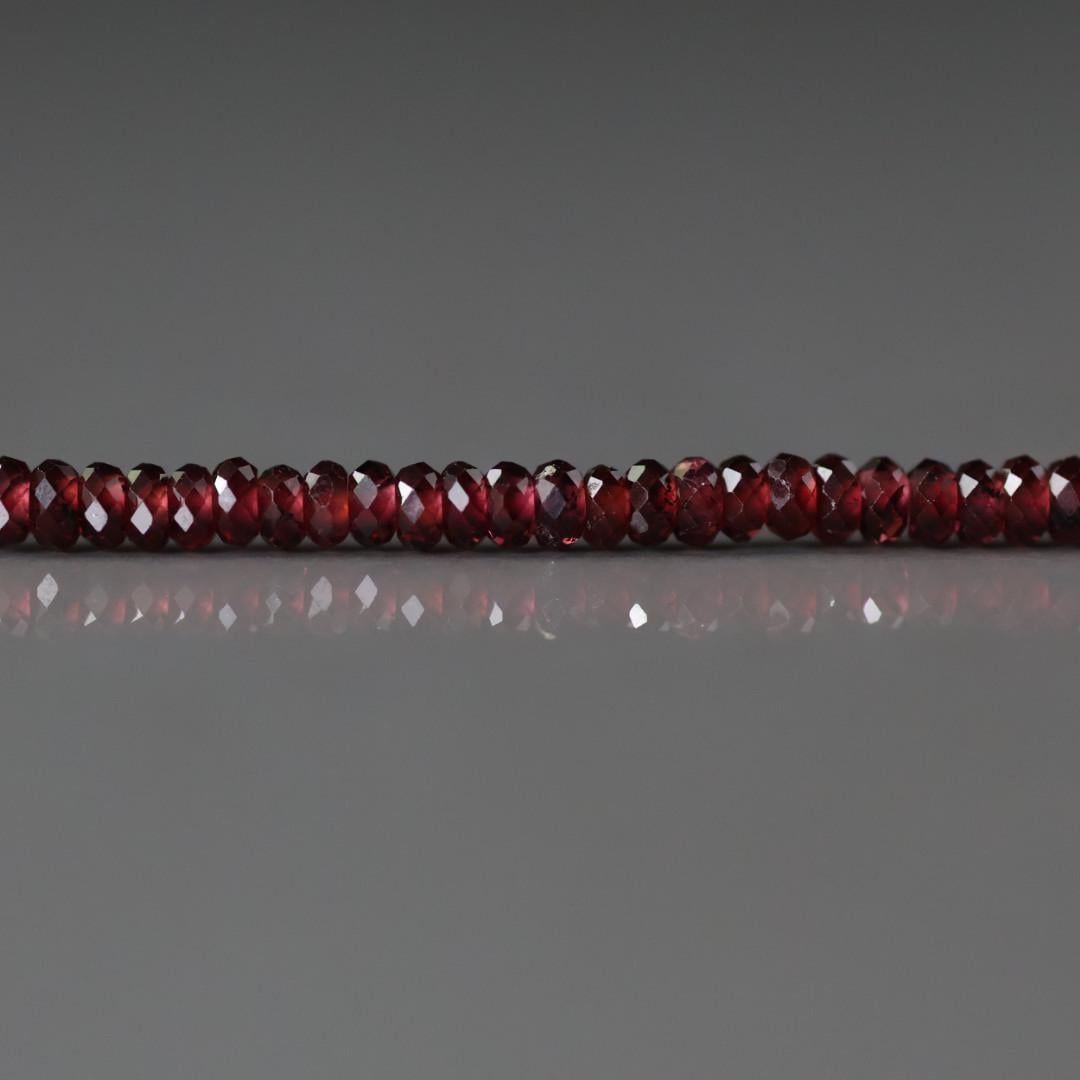 2mm 3mm AAA Pyrope Garnet Beads Rondelle Faceted Beads 15" Natural Red Garnet Gemstone Beads DIY Jewelry Making Gift