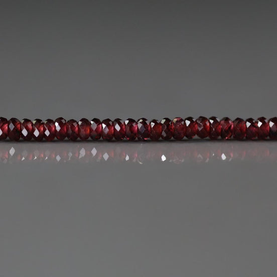 2mm 3mm AAA Pyrope Garnet Beads Rondelle Faceted Beads 15" Natural Red Garnet Gemstone Beads DIY Jewelry Making Gift
