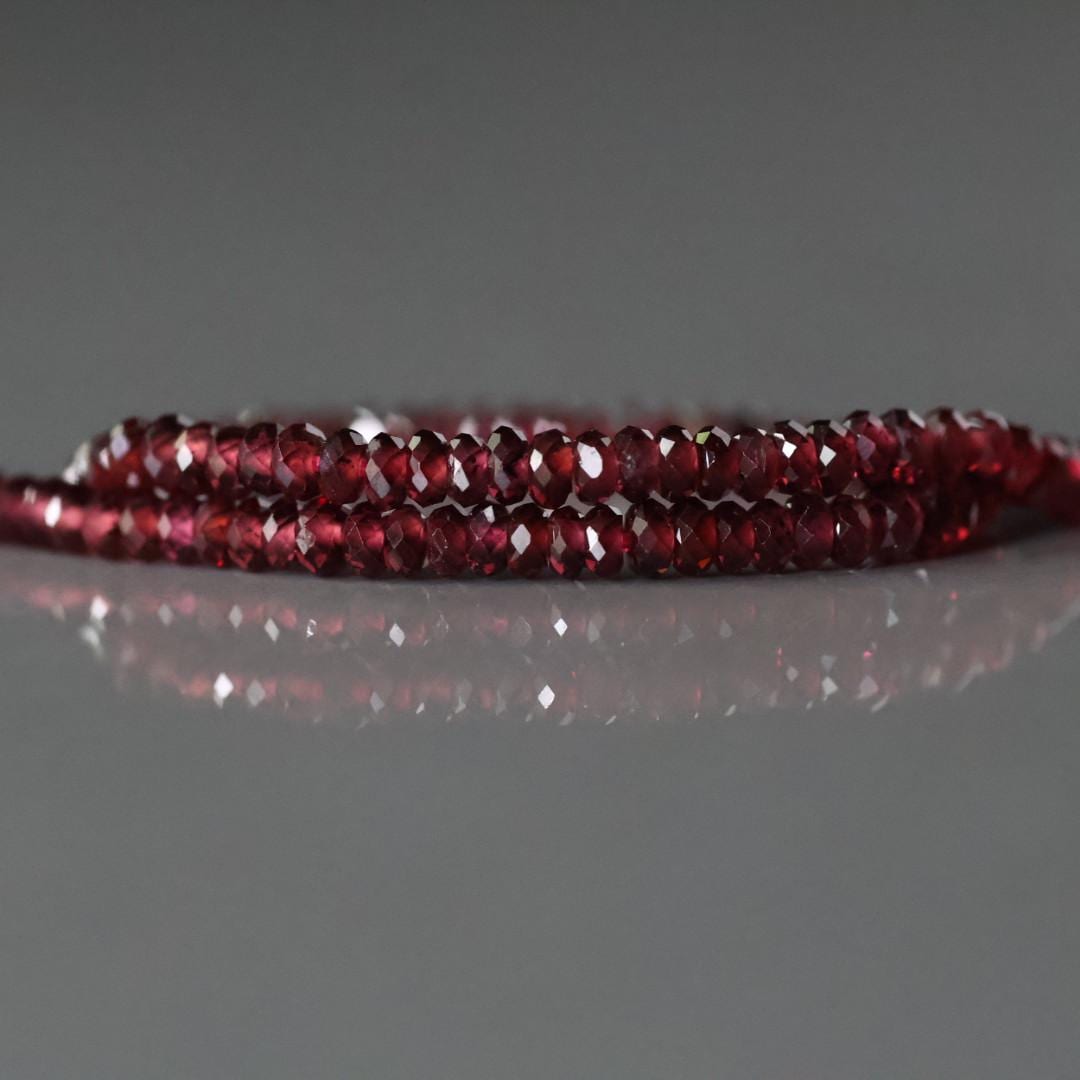 2mm 3mm AAA Pyrope Garnet Beads Rondelle Faceted Beads 15" Natural Red Garnet Gemstone Beads DIY Jewelry Making Gift