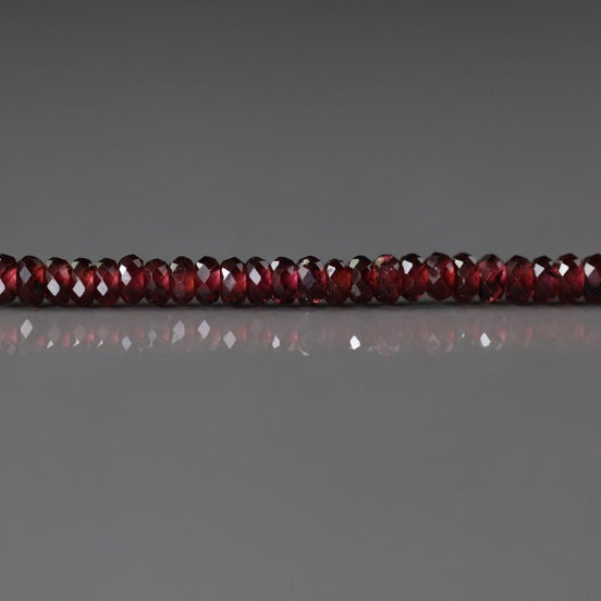2mm 3mm AAA Pyrope Garnet Faceted Rondelle Beads 15"