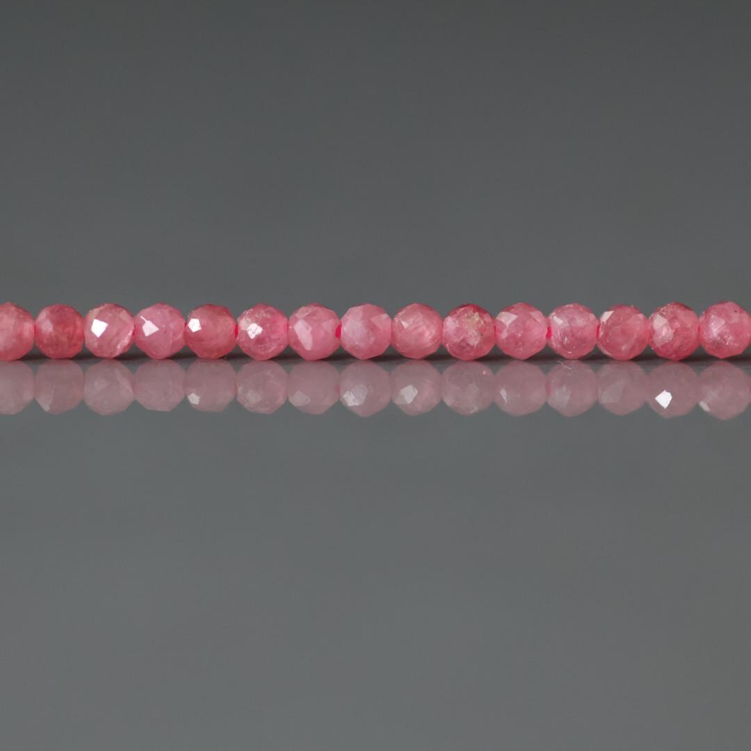 2mm AAA Rhodonite Beads Faceted 15" Pink Genuine Gemstone Beads for Jewelry Making Beading Craft Gift Beads Self-Love Abundance