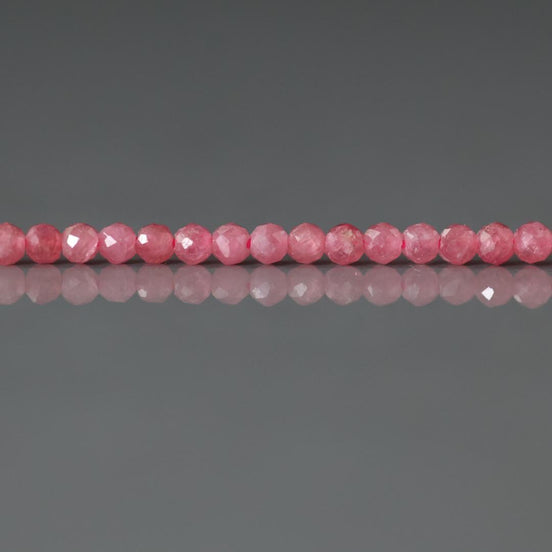 2mm AAA Rhodonite Beads Faceted 15" Pink Genuine Gemstone Beads for Jewelry Making Beading Craft Gift Beads Self-Love Abundance