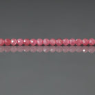 2mm AAA Brazilian Rhodonite Faceted Round Beads 15"