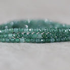 2mm Guatemala Jade Beads - Tiny Faceted Round Natural Gemstone 15" Strand