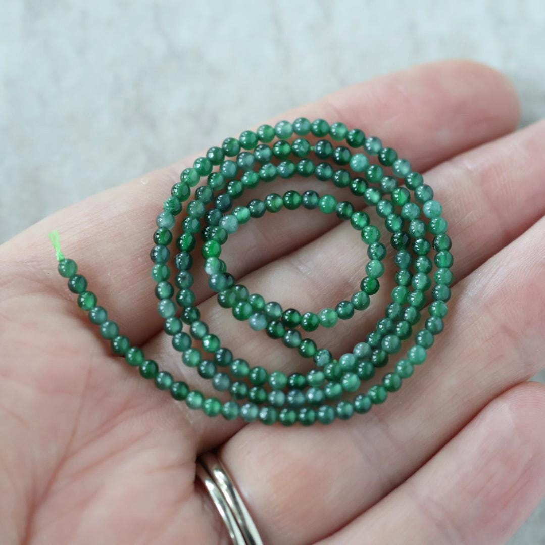 2mm AAA Guatemala Jade Beads -Smooth Round Natural Gemstone 15"