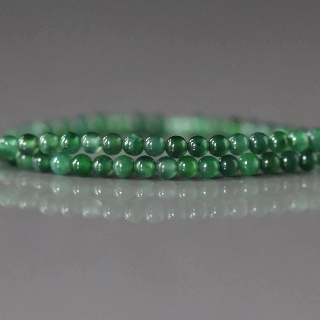 2mm AAA Guatemala Jade Beads Smooth Round 15" Natural Guatemala Jadeite Genuine Gemstone Beads Burma Jade Dark Green DIY Jewelry Making Gift