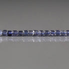 2mm Iolite Beads - Tiny Faceted Cube Natural Gemstone 7" Strand