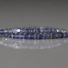 2mm Iolite Beads - Tiny Faceted Cube Natural Gemstone 7" Strand